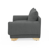 Sofá Daytona Gris Dicosta y Matiz Natural 150x80cm de Dos Puestos sin Apoya Brazos