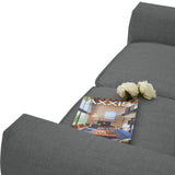 Sofá Daytona Gris Dicosta y Matiz Natural 150x80cm de Dos Puestos sin Apoya Brazos
