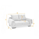 Sofá Daytona Gris Dicosta y Matiz Natural 150x80cm de Dos Puestos sin Apoya Brazos