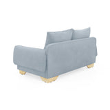 Sofá Daytona Plata Eureka y Matiz Natural 150x80cm de Dos Puestos sin Apoya Brazos