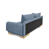 Sofá Daytona Índigo Dicosta y Matiz Natural 218x80cm de Tres Puestos sin Apoya Brazos