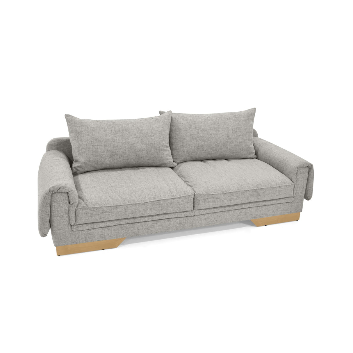 Sofá Daytona Taupe Dicosta y Matiz Natural 218x80cm de Tres Puestos sin Apoya Brazos
