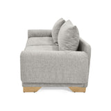Sofá Daytona Taupe Dicosta y Matiz Natural 218x80cm de Tres Puestos sin Apoya Brazos