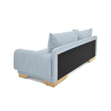 Sofá Daytona Plata Eureka y Matiz Natural 218x80cm de Tres Puestos sin Apoya Brazos