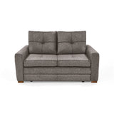 Sofá Cama Doha Taupe Sky y Matiz Caoba 150x87cm de Dos Puestos con Apoya Brazos