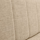 Sofá Cama Dominic Beige Dicosta y Matiz Natural 206x80cm de Tres Puestos Reclinable con Apoya Brazos