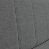 Sofá Cama Dominic Gris Dicosta y Matiz Natural 206x80cm de Tres Puestos Reclinable con Apoya Brazos