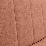 Sofá Cama Dominic Salmón Dicosta y Matiz Natural 206x80cm de Tres Puestos Reclinable con Apoya Brazos