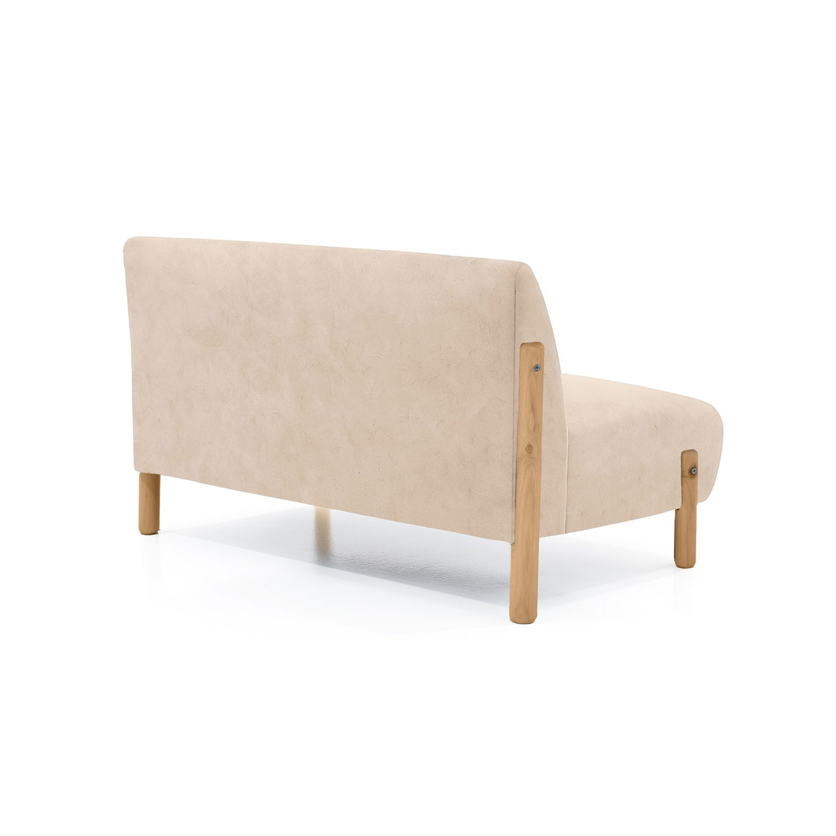 Sofá Dubi Beige Sky y Matiz Natural 123x73cm de Dos Puestos sin Apoya Brazos