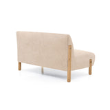 Sofá Dubi Beige Sky y Matiz Natural 123x73cm de Dos Puestos sin Apoya Brazos