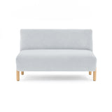 Sofá Dubi Plata Sky y Matiz Natural 123x73cm de Dos Puestos sin Apoya Brazos