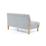 Sofá Dubi Plata Sky y Matiz Natural 123x73cm de Dos Puestos sin Apoya Brazos