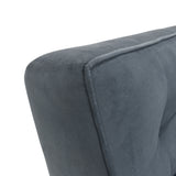Sofá Cama Gales Gris Denver y Matiz Natural 180x84cm de Tres Puestos Reclinable sin Apoya Brazos