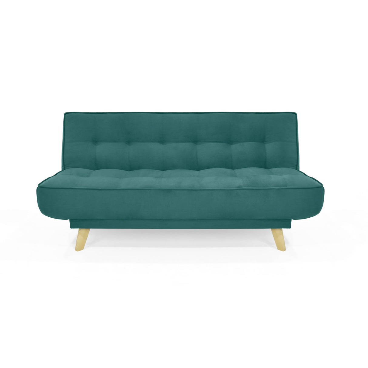 Sofá Cama Gales Petróleo Denver y Matiz Natural 180x84cm de Tres Puestos Reclinable sin Apoya Brazos