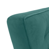 Sofá Cama Gales Petróleo Denver y Matiz Natural 180x84cm de Tres Puestos Reclinable sin Apoya Brazos