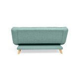 Sofá Cama Gales Aqua Dicosta y Matiz Natural 180x84cm de Tres Puestos Reclinable sin Apoya Brazos