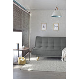 Sofá Cama Gales Gris Dicosta y Matiz Natural 180x84cm de Tres Puestos Reclinable sin Apoya Brazos