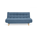 Sofá Cama Gales Índigo Dicosta y Matiz Natural 180x84cm de Tres Puestos Reclinable sin Apoya Brazos