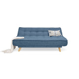 Sofá Cama Gales Índigo Dicosta y Matiz Natural 180x84cm de Tres Puestos Reclinable sin Apoya Brazos