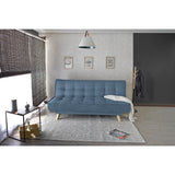 Sofá Cama Gales Índigo Dicosta y Matiz Natural 180x84cm de Tres Puestos Reclinable sin Apoya Brazos