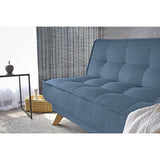 Sofá Cama Gales Índigo Dicosta y Matiz Natural 180x84cm de Tres Puestos Reclinable sin Apoya Brazos