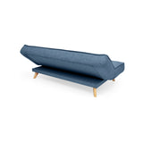 Sofá Cama Gales Índigo Dicosta y Matiz Natural 180x84cm de Tres Puestos Reclinable sin Apoya Brazos