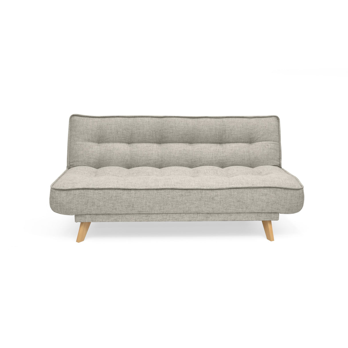 Sofá Cama Gales Taupe Dicosta y Matiz Natural 180x84cm de Tres Puestos Reclinable sin Apoya Brazos