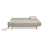 Sofá Cama Gales Taupe Dicosta y Matiz Natural 180x84cm de Tres Puestos Reclinable sin Apoya Brazos