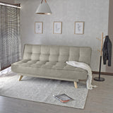 Sofá Cama Gales Taupe Dicosta y Matiz Natural 180x84cm de Tres Puestos Reclinable sin Apoya Brazos
