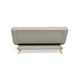 Sofá Cama Gales Taupe Dicosta y Matiz Natural 180x84cm de Tres Puestos Reclinable sin Apoya Brazos