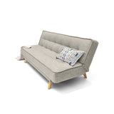 Sofá Cama Gales Taupe Dicosta y Matiz Natural 180x84cm de Tres Puestos Reclinable sin Apoya Brazos