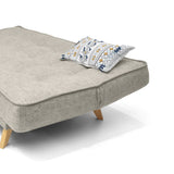 Sofá Cama Gales Taupe Dicosta y Matiz Natural 180x84cm de Tres Puestos Reclinable sin Apoya Brazos