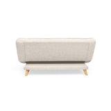 Sofá Cama Gales Trigo Dicosta y Matiz Natural 180x84cm de Tres Puestos Reclinable sin Apoya Brazos