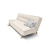 Sofá Cama Gales Trigo Dicosta y Matiz Natural 180x84cm de Tres Puestos Reclinable sin Apoya Brazos