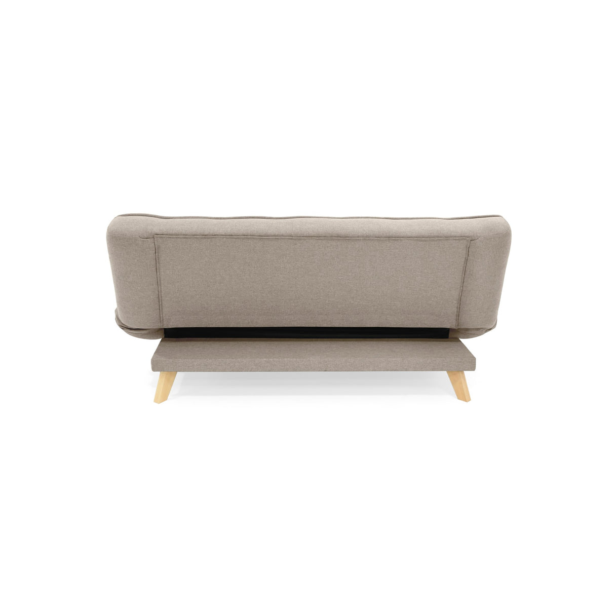 Sofá Cama Gales Beige Duster y Matiz Natural 180x84cm de Tres Puestos Reclinable sin Apoya Brazos