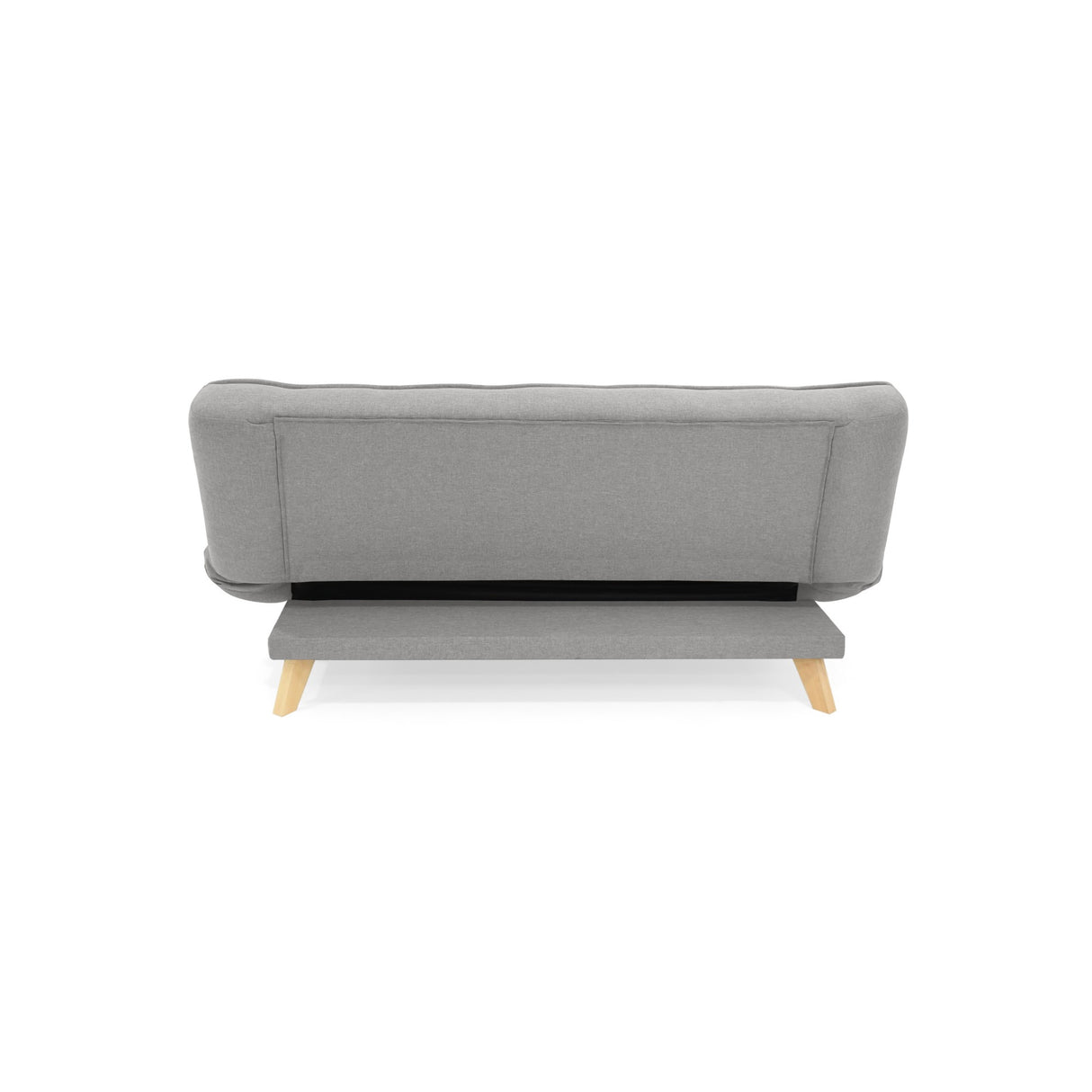 Sofá Cama Gales Plata Duster y Matiz Natural 180x84cm de Tres Puestos Reclinable sin Apoya Brazos