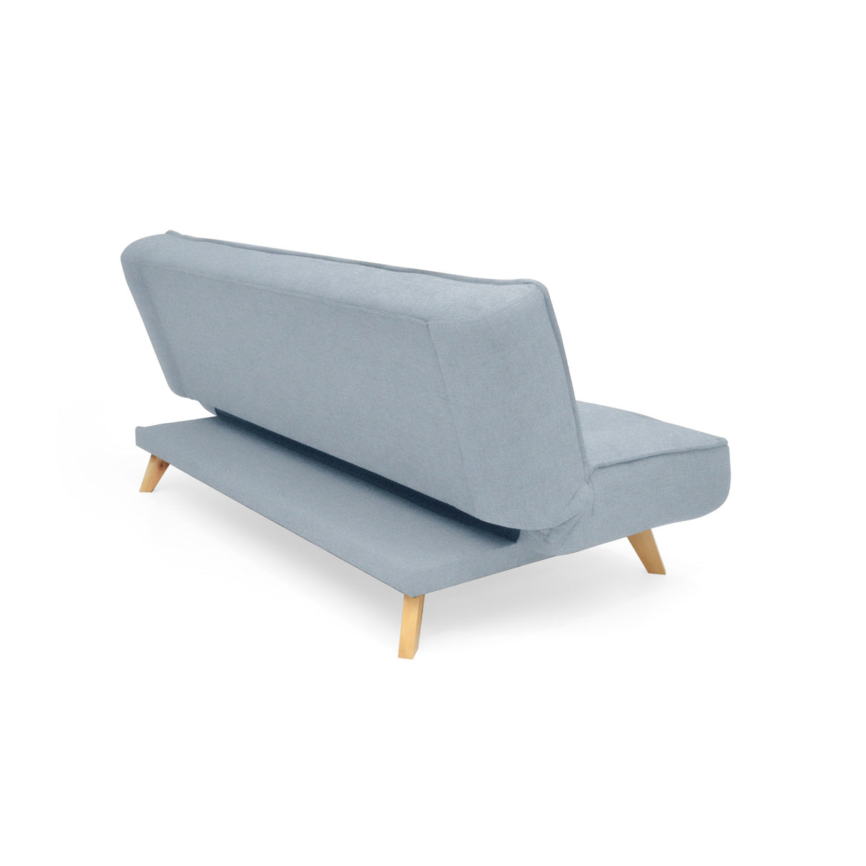 Sofá Cama Gales Plata Eureka y Matiz Natural 180x84cm de Tres Puestos Reclinable sin Apoya Brazos