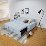 Sofá Cama Hamburgo Plata Denver y Matiz Wengue 210x87cm de Tres Puestos Reclinable sin Apoya Brazos