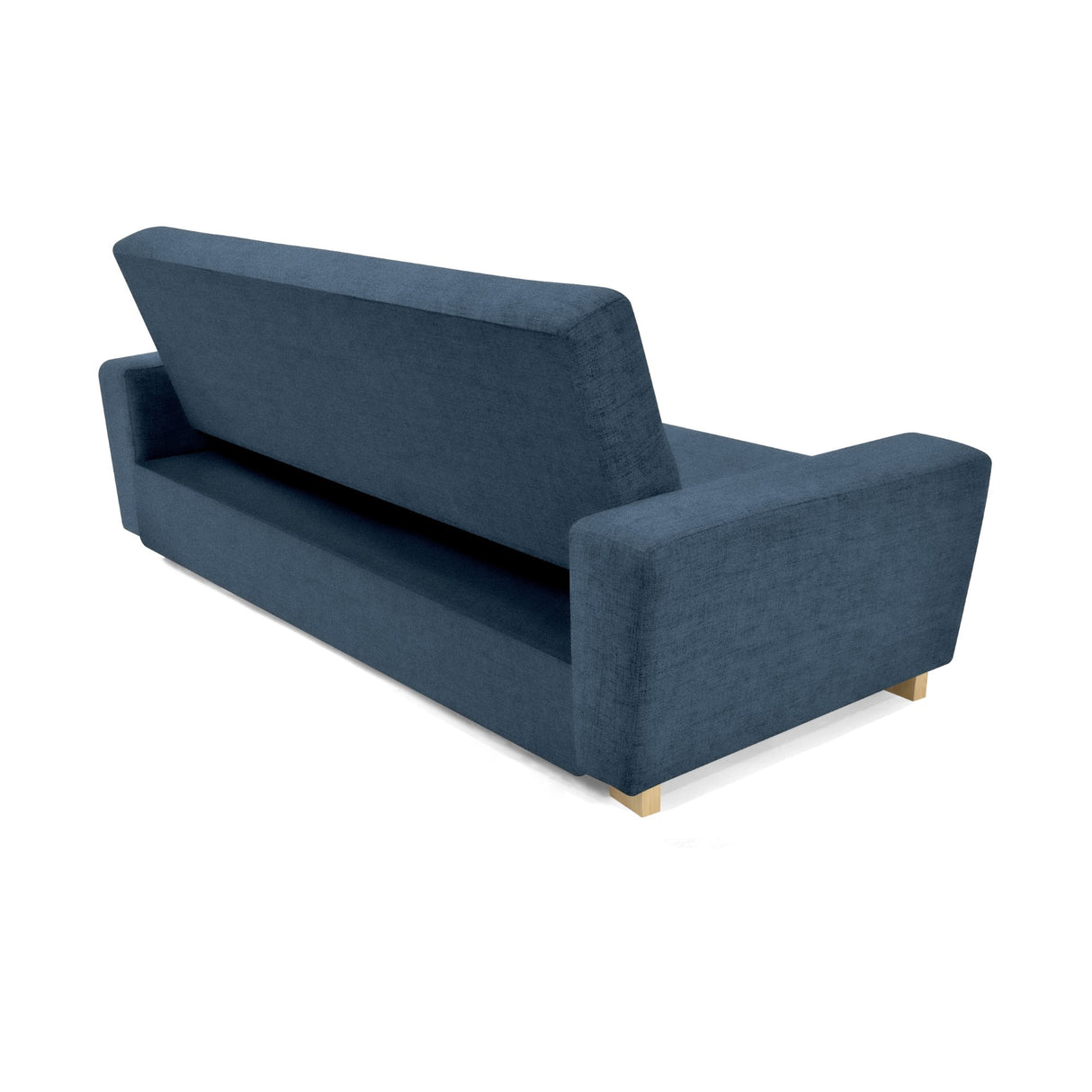 Sofá Cama Hamburgo Plomo Eureka y Matiz Natural 210x87cm de Tres Puestos Reclinable sin Apoya Brazos