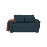 Sofá Cama Hannover Plomo Eureka y Matiz Caramelo 160x85cm de Dos Puestos Reclinable sin Apoya Brazos