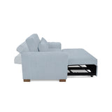 Sofá Cama Hannover Plata Eureka y Matiz Caoba 160x85cm de Dos Puestos Reclinable sin Apoya Brazos