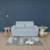 Sofá Cama Hannover Plata Eureka y Matiz Caoba 160x85cm de Dos Puestos Reclinable sin Apoya Brazos