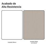 Cocina Integral Agata Blanco Crema 180x225cm para Mesón Lado Izquierdo sin Mesón y sin Estufa