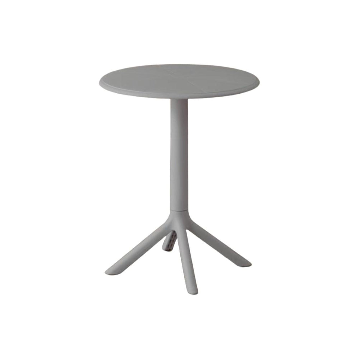 Mesa de Exterior Redonda Gris Oscuro 60x75cm de Dos Puestos sin Sillas Apto para Intemperie