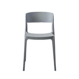 Silla para Exteriores Monaco Gris Oscuro 47x74cm con Espaldar y sin Apoya Brazos