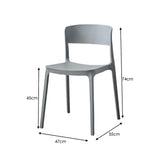 Silla para Exteriores Monaco Gris Oscuro 47x74cm con Espaldar y sin Apoya Brazos