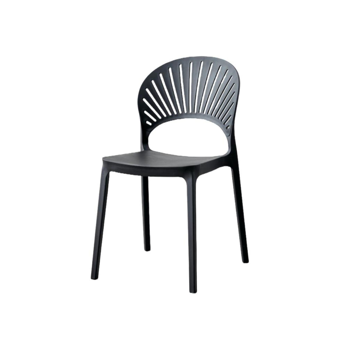 Silla para Exteriores Paraiso Negro 48x82cm con Espaldar y sin Apoya Brazos