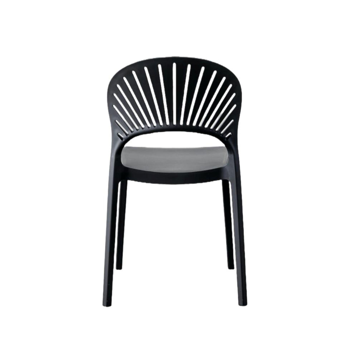 Silla para Exteriores Paraiso Negro 48x82cm con Espaldar y sin Apoya Brazos