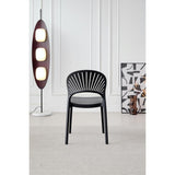 Silla para Exteriores Paraiso Negro 48x82cm con Espaldar y sin Apoya Brazos