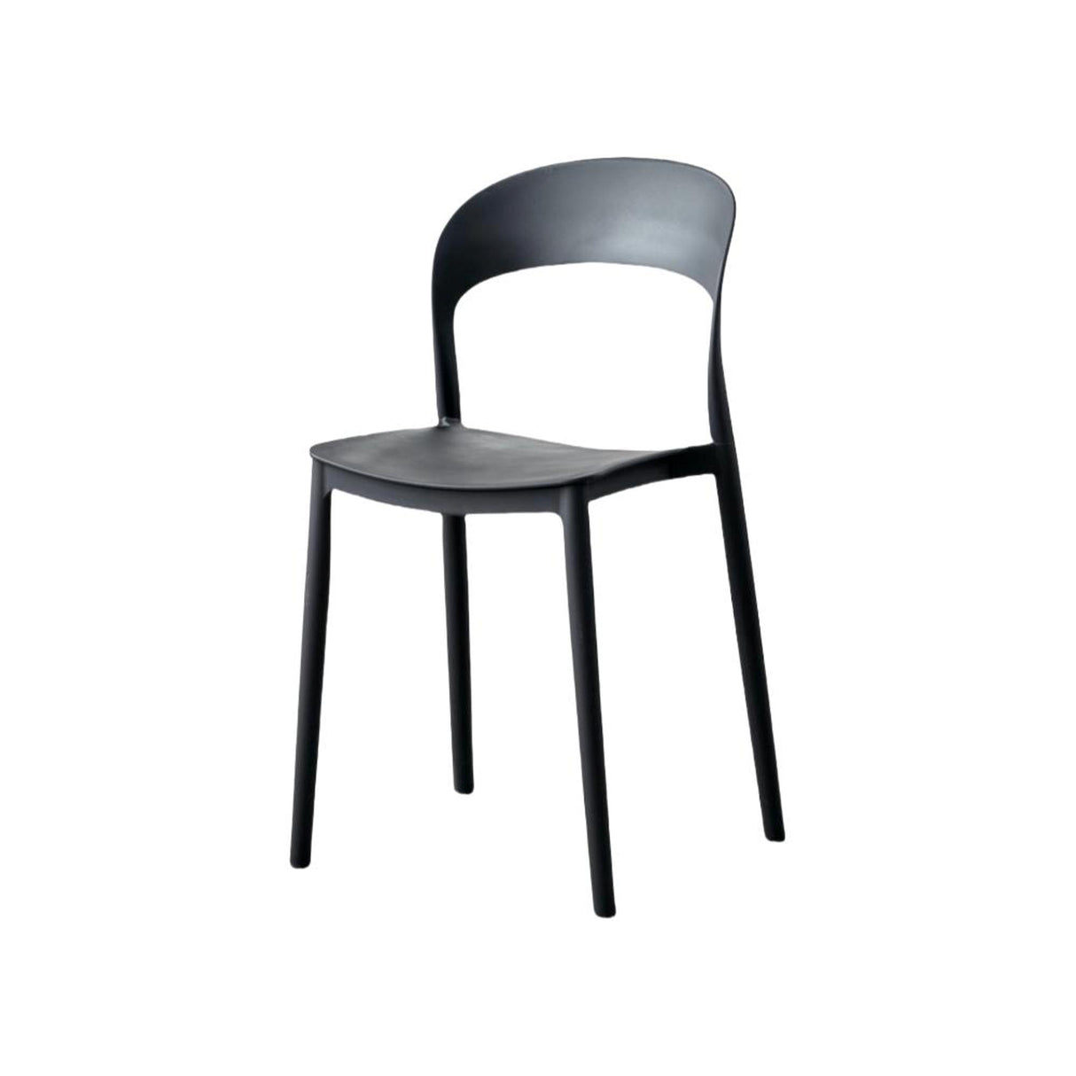 Silla para Exteriores Patrick Negro 44x77cm con Espaldar y sin Apoya Brazos